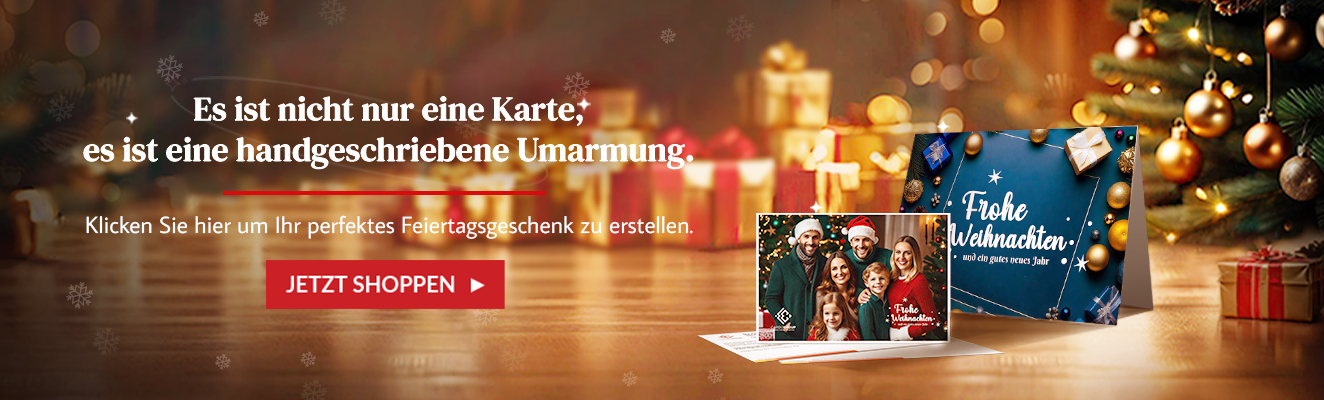 Individuelle Weihnachts-Grußkarten