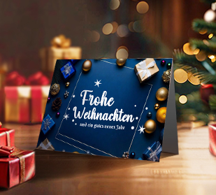 Individuelle Weihnachts-Grußkarten
