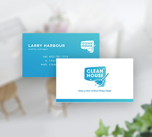 Create custom business cards for your cleaning service company