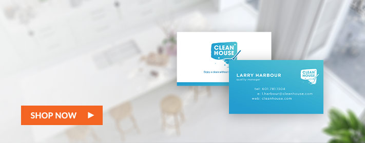 Create custom business cards for your cleaning service company