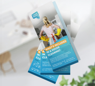 cleaning service brochures and folded leaflets