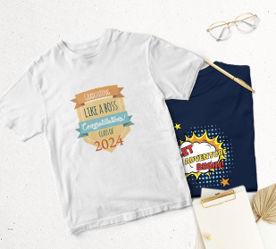 Celebrate the big day with a customized graduation day t-shirt friends and family attending graduation wear the same t-shirt in support of the graduate.