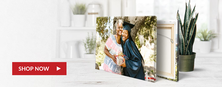 Commemorate your special day by converting your favorite photo into a custom canvas print.