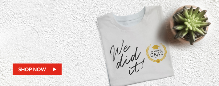 Celebrate the big day with a customized graduation day t-shirt friends and family attending graduation wear the same t-shirt in support of the graduate.