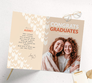 Jumbo sized greeting cards to congratulate the graduate