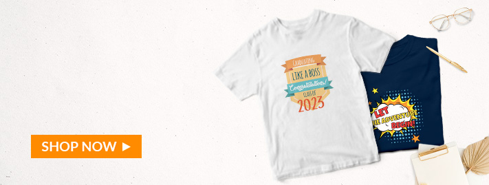 Celebrate the big day with a customized graduation day t-shirt friends and family attending graduation wear the same t-shirt in support of the graduate.