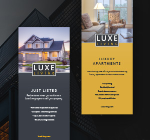 premium luxury real estate rack cards