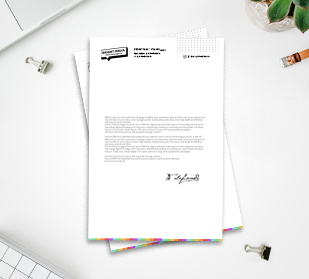 design personalized letterhead