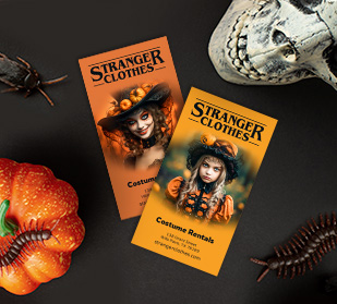 creepy halloween business cards