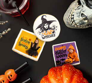 Create custom creepy, kooky and mysteriously spooky, but oh so tasty fresh baked cookies