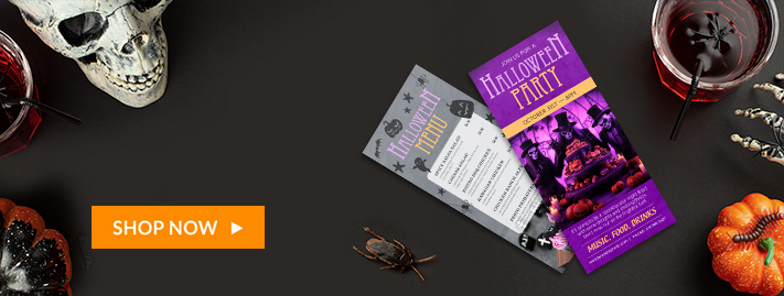 special creepy halloween menus, invitations and menus galore