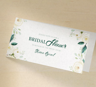 Custom invitation greeting cards in DIN Long size