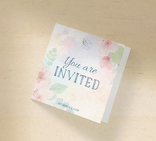 Custom invitation greeting cards in square size