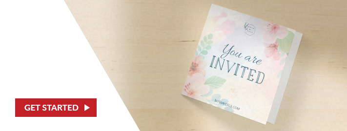Custom invitation greeting cards in square size