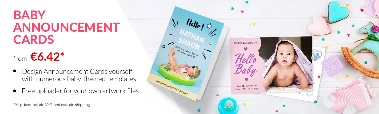 custom baby announcement cards, baby cards, custom postcard baby announcement cards, custom baby bookmarks, custom baby coasters