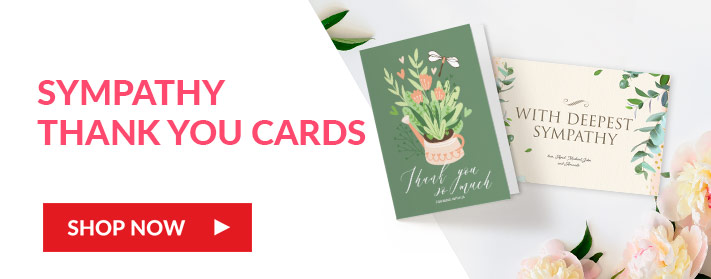 folded custom thank you cards on tabe