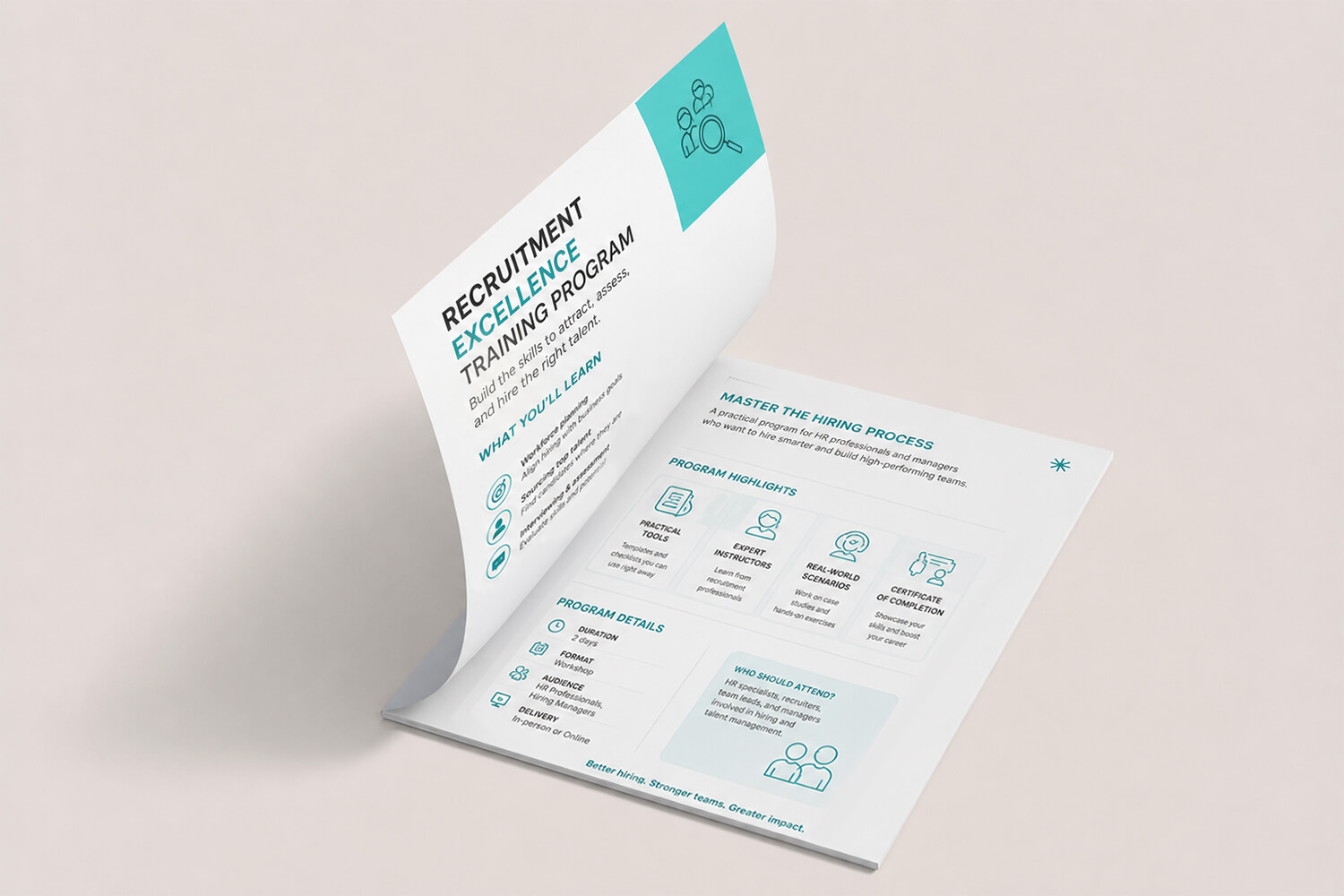 Training manual booklet example
